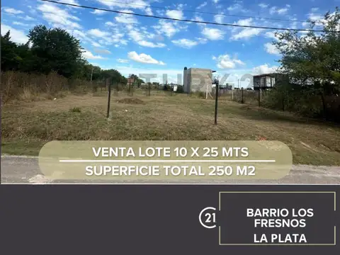 VENTA LOTE 250 M2 LOS FRESNOS - LA PLATA
