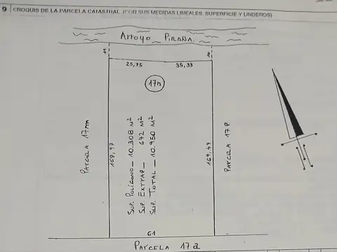 Arroyo Piraña Lote 17 N