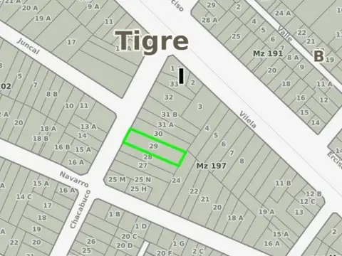 Terreno en Venta, 625m2, en Tigre Centro, GBA Norte