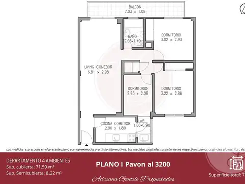 Departamento en Venta de 3 dormitorios