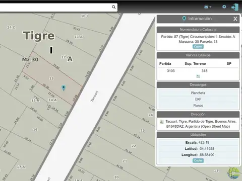 VENTA LOTE C/ CASA A REFACCIONAR TIGRE RESIDENCIAL