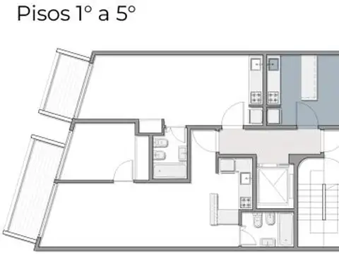 Departamento 2 ambientes con 1 baño