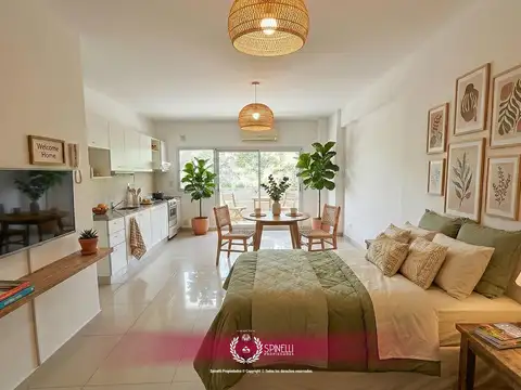 Alquiler monoambiente 39m² nuevo con balcón al frente con AA muy luminoso en Flores Norte