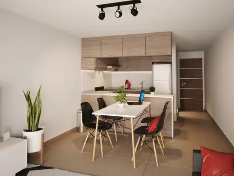 Departamento monoambiente en Ituzaingó con balcón y amenities, entrega 2026