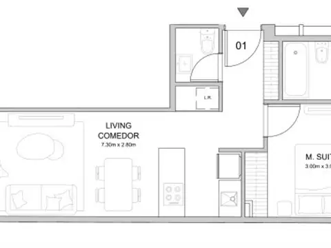 Departamento en Venta de 2 ambientes