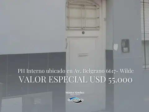 VENTA DEPTO PH CON PATIO EN WILDE, AVDA MANUEL BELGRANO