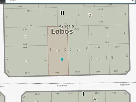 Terreno en Venta en Lobos, USD 15.000