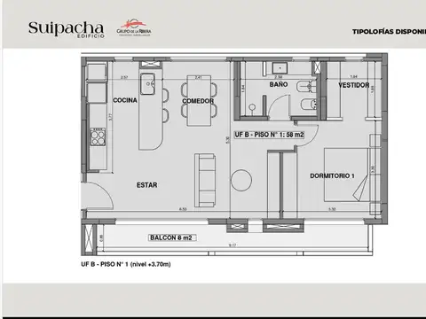 Departamento en Venta de 2 ambientes