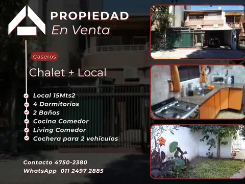 Excelente Chalet C/local En El Corazón De Caseros