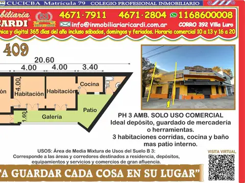 CASITA EN POLO GASTRONOMICO  PH ideal depósito o hacer