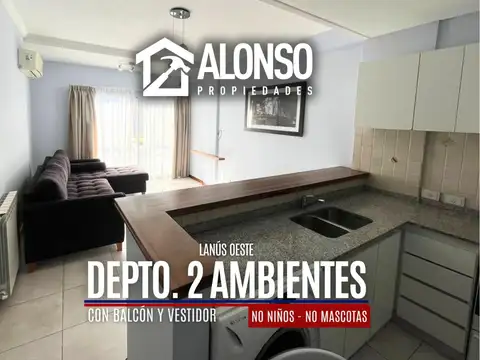 ALQUILER DEPARTAMENTO 2 AMBIENTES CON BALCON EN LANUS OESTE