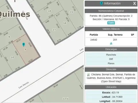 Chiclana e/ Las Heras y Pueyrredón