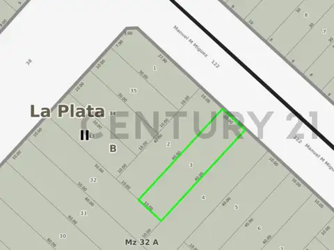 122 E/ 38 Y 39 - LOTE EN VENTA DE 10X40