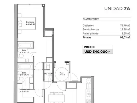 Palermo -3 ambientes 2 dom en suite Entrega Inmediata