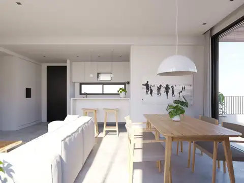 Departamento 2 ambientes con 1 baño