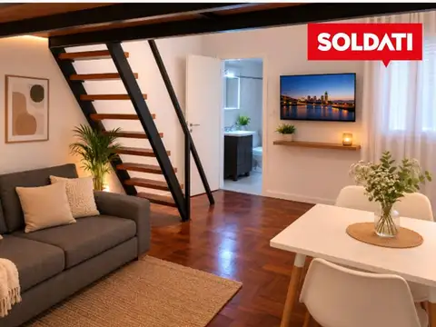 VENTA Departamento MONOAMBIENTE CON ENTREPISO AMOBLADO