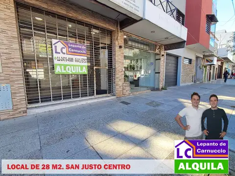 MUY BUEN LOCAL EN ALQUILER. SOBRE AVENIDA ARIETA AL 2.700. EN SAN JUSTO CENTRO.