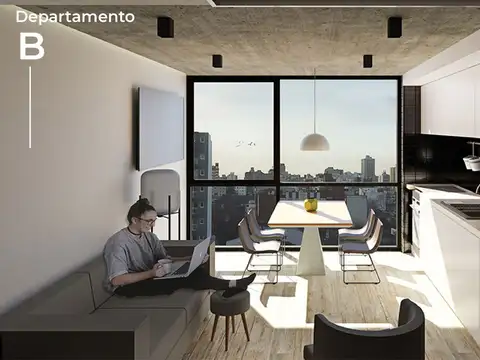 Departamento 2 ambientes con 1 baño