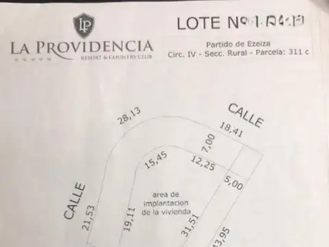 VENTA EXCLUSIVO LOTE SECTOR GOLF 3 -LA PROVIDENCIA