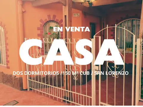 VENTA CASA DOS DORMITORIOS CON DPTO
