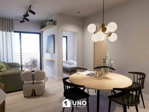 Departamento Monoambiente con 1 baño