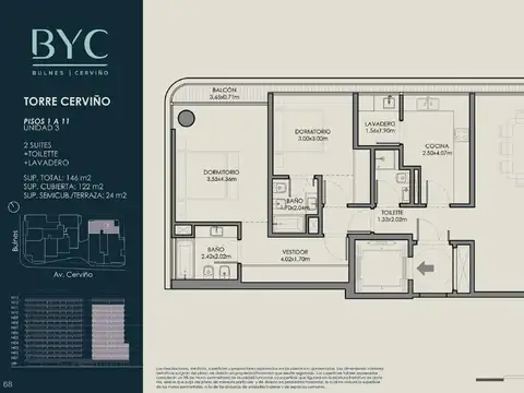 Departamento en el emprendimiento BYC