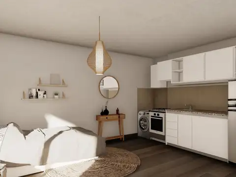 Departamento monoambiente con balcón. Barrio Martin. Permuta