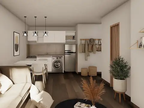 Departamento monoambiente con balcón. Barrio Martin. Permuta