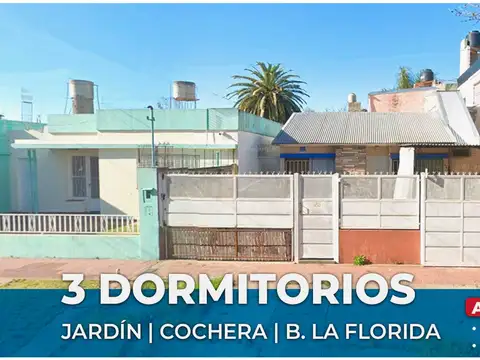 CASA EN VENTA 3 DORM. CON JARDÍN BARRIO LA FLORIDA