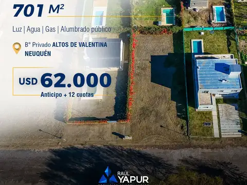 Terreno 701 m² ? Barrio privado Altos de Valentina ? Neuquén Capital