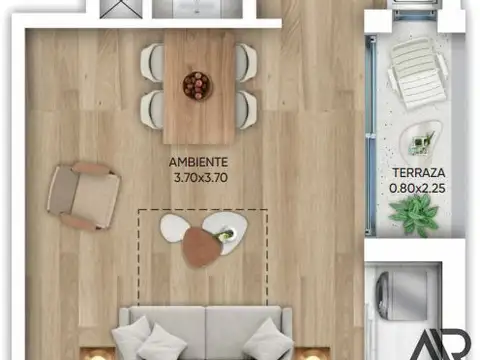 Departamento en Venta de Monoambiente