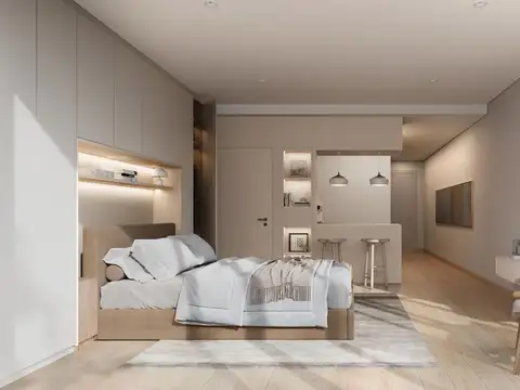Venta departamento monoambiente con balcón en Recoleta, Apto Blanqueo, en Construcción