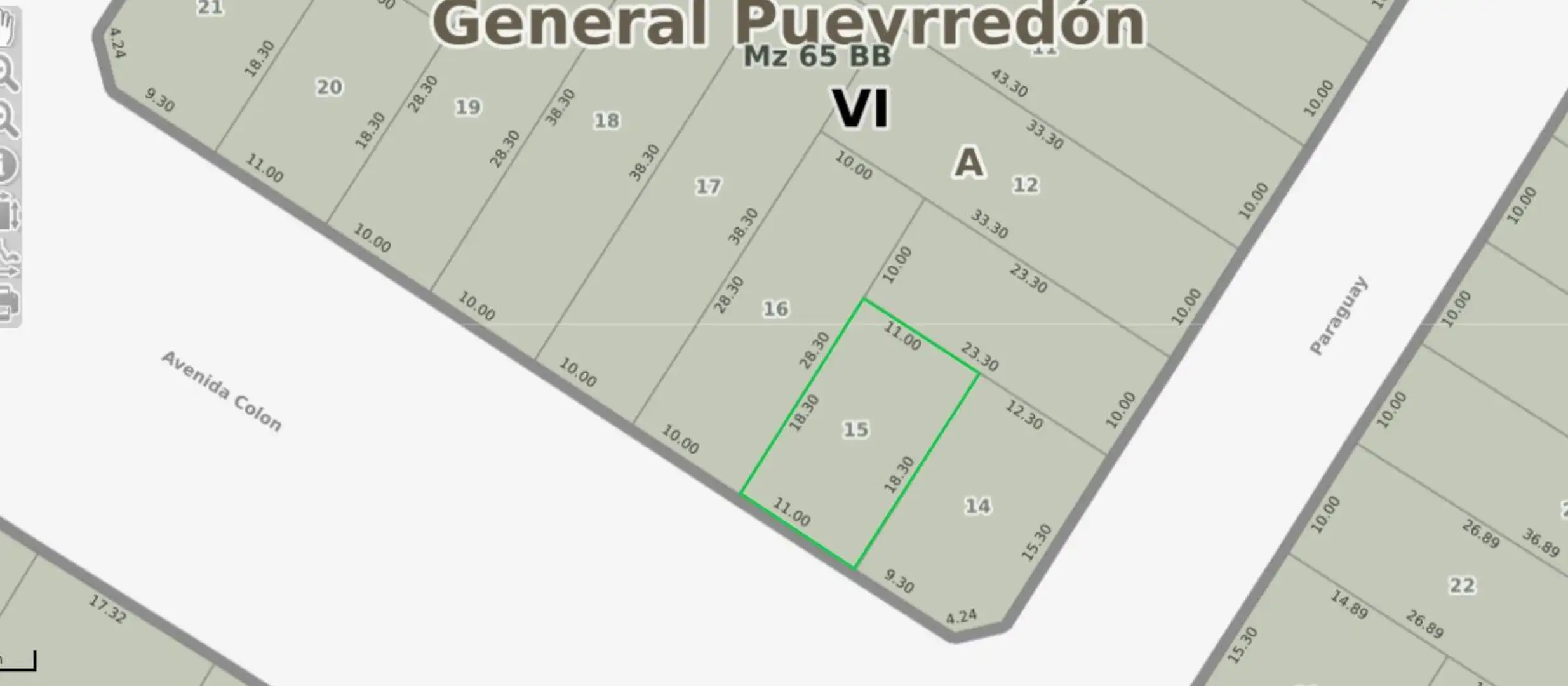 Terreno 201m² sobre Av. Colon — Barrio Jorge Newbery