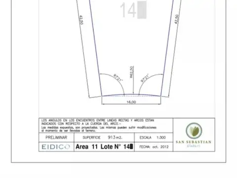 Terreno en Venta en San Sebastián, USD 80.000