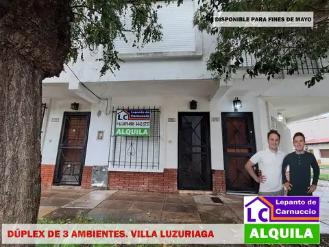 DÚPLEX DE 3 AMBIENTES AL FRENTE. EN VILLA LUZURIAGA. SIN EXPENSAS.