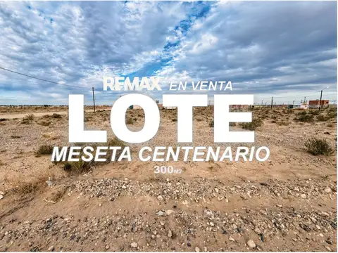LOTE EN VENTA EN LA MESETA DE CENTENARIO