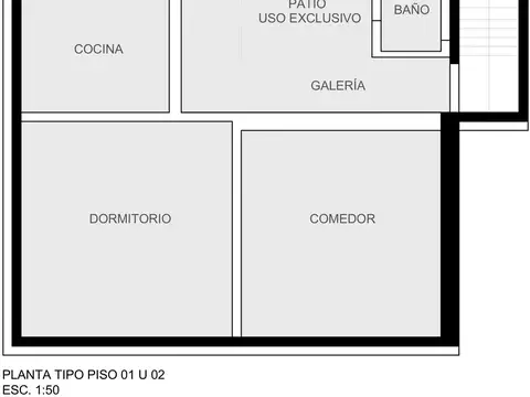 Depto Tipo Casa en Venta de 3 ambientes