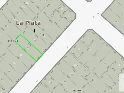 Terreno en Venta 30  mts Fondo