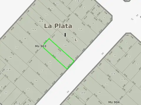 Terreno en Venta 30  mts Fondo