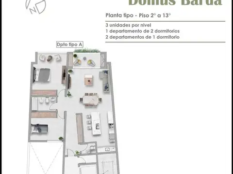 Departamento en Venta de 3 ambientes