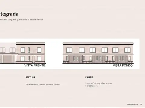 Casas de Capilla | 3 Ambientes con Jardín y Cochera