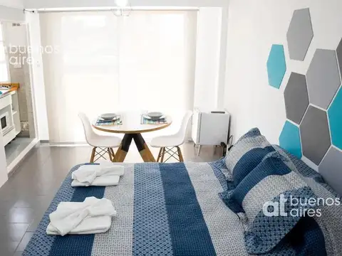 Monoambiente con vistas a Puerto Madero y el río. Con Balcón. Cerca de Plaza Dorrego