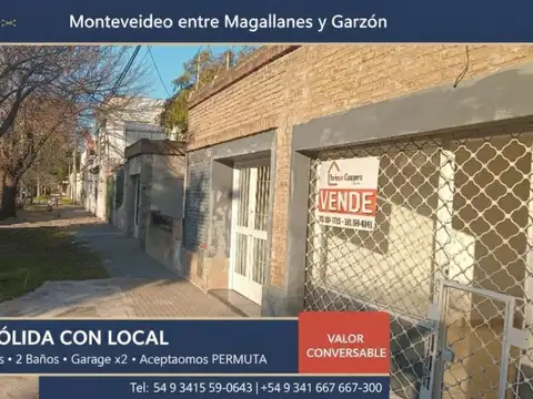 CASA 3 DORM + LOCAL COMERCIAL + COCHERA DOBLE + PATIO