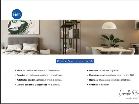 Departamento Monoambiente con 1 baño