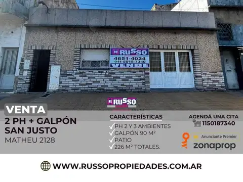 Departamento - Venta - Argentina, La Matanza - MATHEU 2128