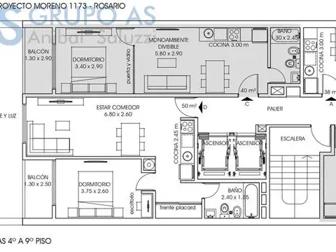 Departamento de 2 dormitorios con patio