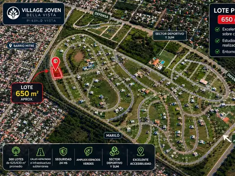 VENTA LOTE EN BELLA VISTA VILLAGE JOVEN 