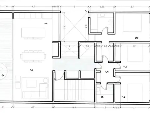 Departamento 4 ambientes con 2 baños