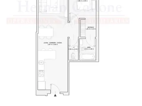 EXCELENTE DEPTO. 2 AMBIENTES CON BALCÓN EN CABALLITO