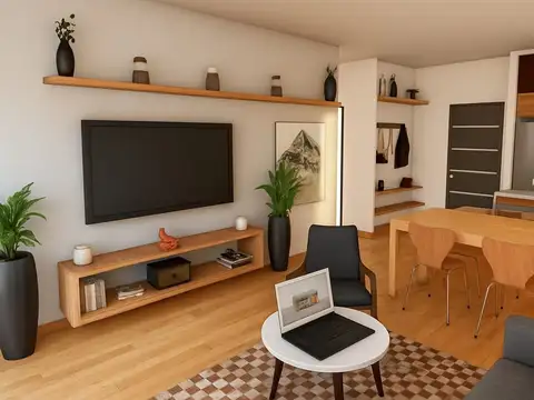 Departamento 2 ambientes con 1 baño